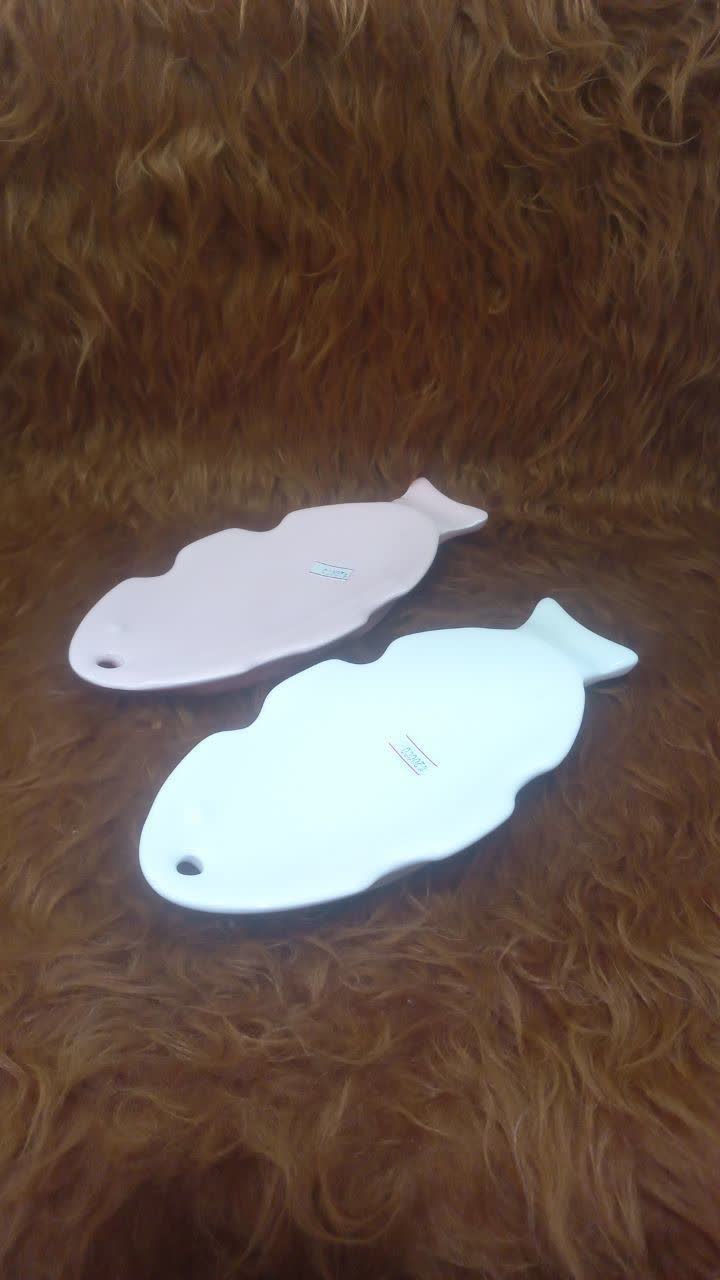 بشقاب سراميكي طرح ماهي رنگي